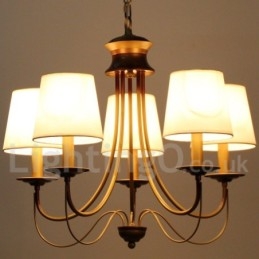 Lampadario a 5 luci in stile rustico mediterraneo moderno e contemporaneo a candela