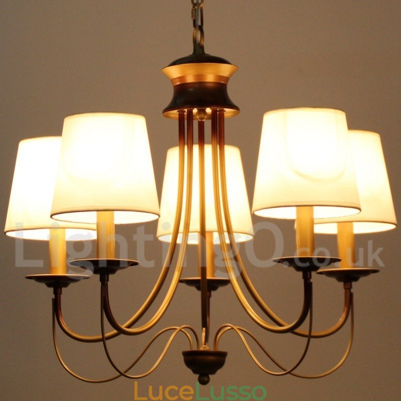 Lampadario a 5 luci in stile rustico mediterraneo moderno e contemporaneo a candela
