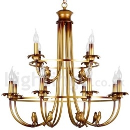 Lampadario in stile retrò a 12 luci