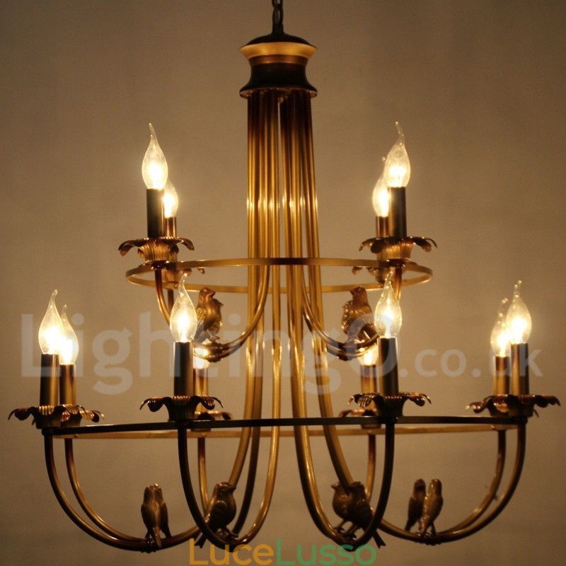 Lampadario in stile retrò a 12 luci