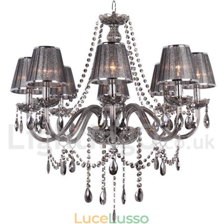 Lampadario a forma di candela in cristallo K9 a 8 luci