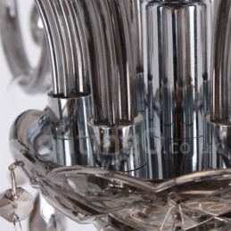 Lampadario a forma di candela in cristallo K9 a 8 luci