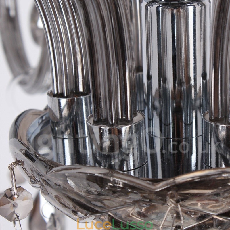 Lampadario a forma di candela in cristallo K9 a 8 luci