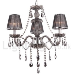 Lampadario a 3 luci in stile candela di cristallo K9