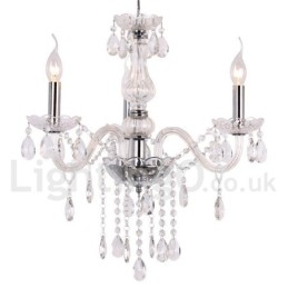 Lampadario a 3 luci in stile candela in cristallo K9 contemporaneo