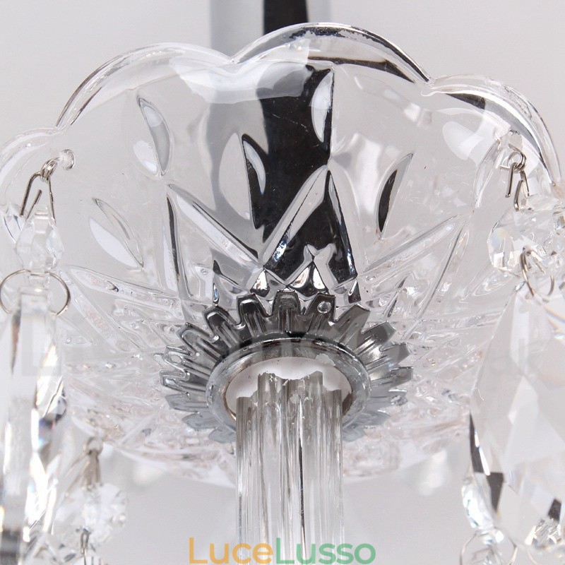 Lampadario a 3 luci in stile candela in cristallo K9 contemporaneo