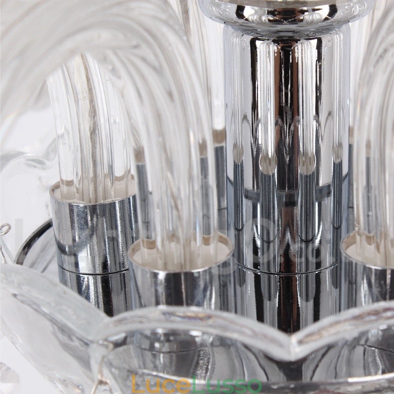 Lampadario a 3 luci in stile candela in cristallo K9 contemporaneo