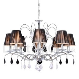 Lampadario a candela in cristallo K9 contemporaneo a 8 luci