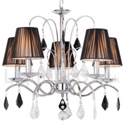 Lampadario a 5 luci in stile candela in cristallo K9 contemporaneo