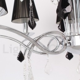 Lampadario a 5 luci in stile candela in cristallo K9 contemporaneo