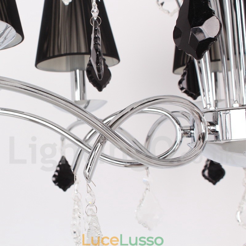 Lampadario a 5 luci in stile candela in cristallo K9 contemporaneo