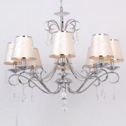 Lampadario a candela in cristallo K9 contemporaneo a 8 luci