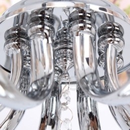 Lampadario a candela in cristallo K9 contemporaneo a 8 luci