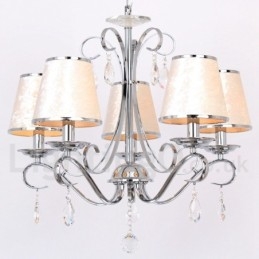 Lampadario a 5 luci in stile candela in cristallo K9 contemporaneo