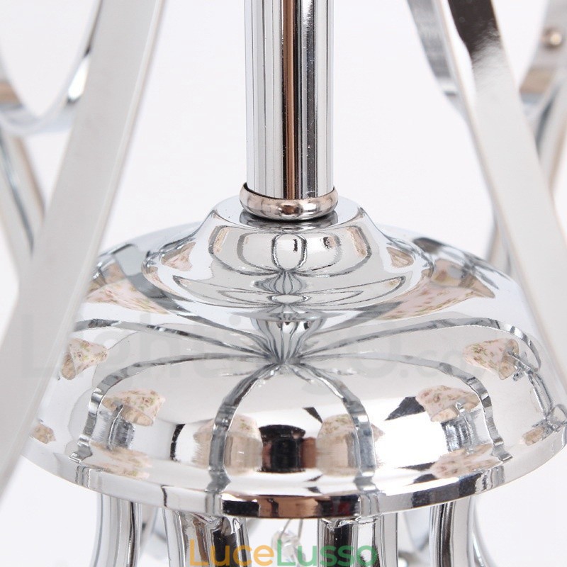 Lampadario a 5 luci in stile candela in cristallo K9 contemporaneo