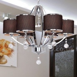 Lampadario a candela in cristallo K9 contemporaneo a 6 luci