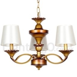 Lampadario rustico in stile mediterraneo retrò a 3 luci