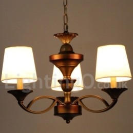 Lampadario rustico in stile mediterraneo retrò a 3 luci