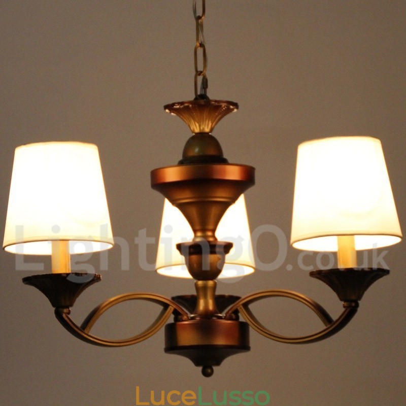 Lampadario rustico in stile mediterraneo retrò a 3 luci