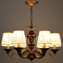 Lampadario rustico in stile mediterraneo retrò a 6 luci