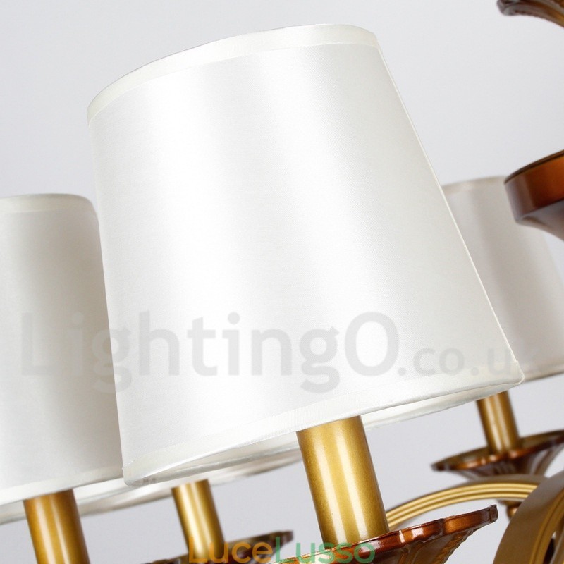 Lampadario rustico in stile mediterraneo retrò a 6 luci