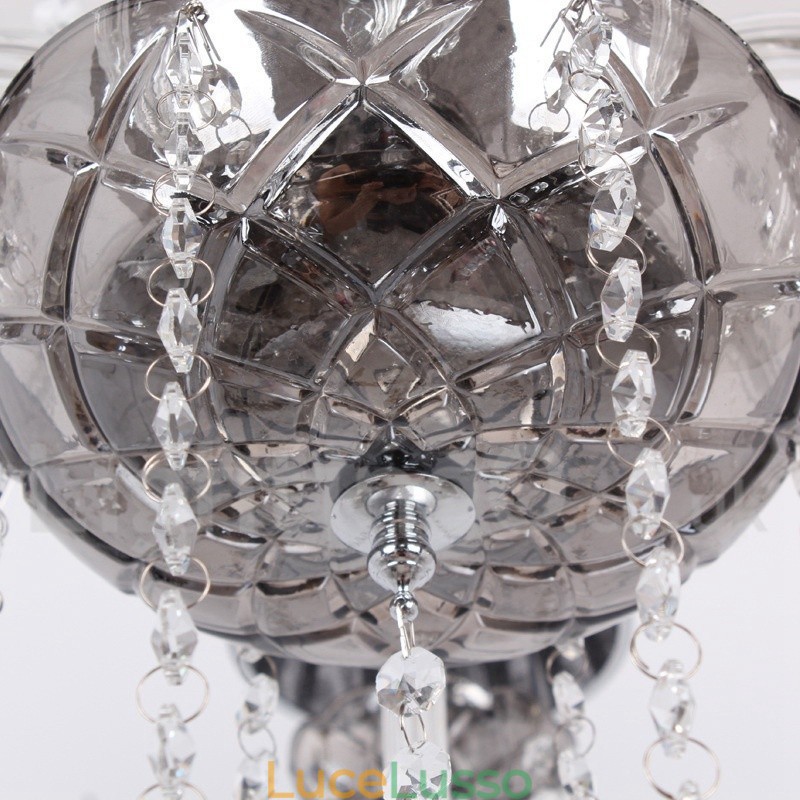 Lampadario a forma di candela in cristallo K9 a 8 luci
