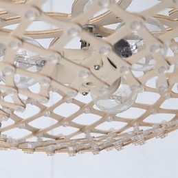 Lampadario in legno d'epoca