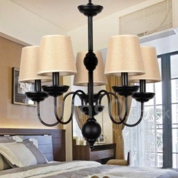 Lampadario in stile rustico retrò contemporaneo a 5 luci