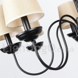 Lampadario in stile rustico retrò contemporaneo a 5 luci