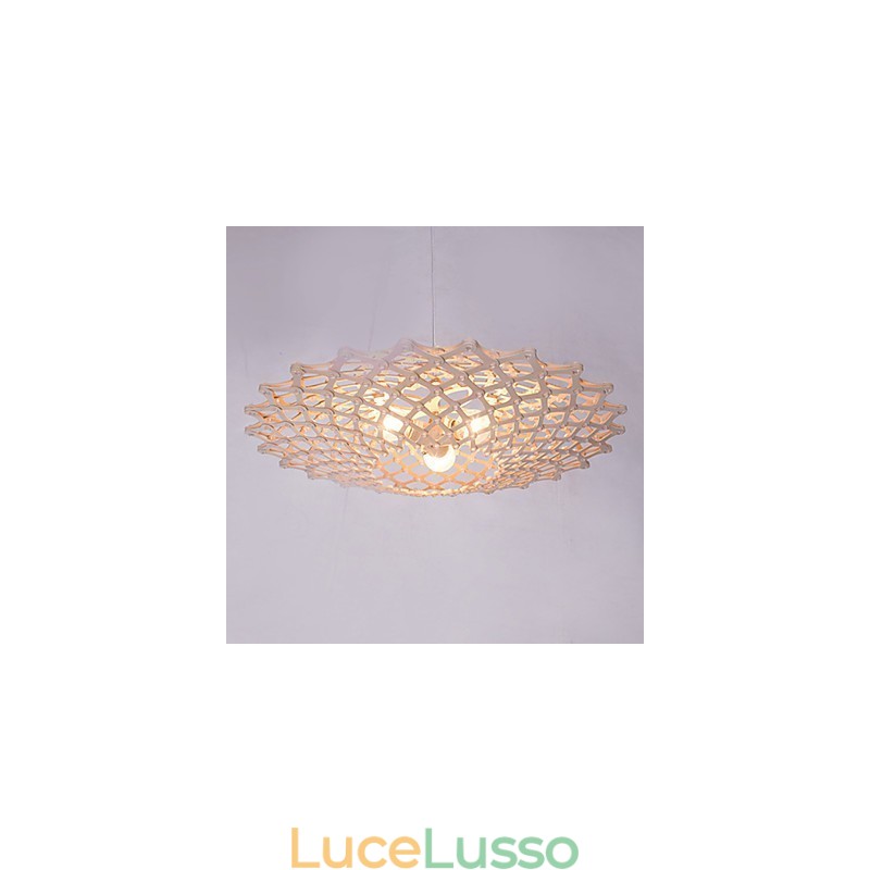 Lampadario in legno d'epoca