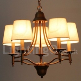 Lampadario a candela in stile mediterraneo retrò rustico a 5 luci