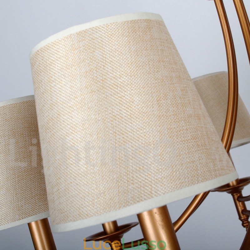 Lampadario a candela in stile mediterraneo retrò rustico a 5 luci