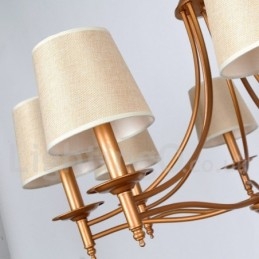 Lampadario a candela in stile mediterraneo retrò rustico a 5 luci