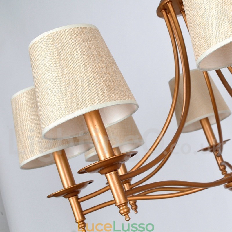 Lampadario a candela in stile mediterraneo retrò rustico a 5 luci