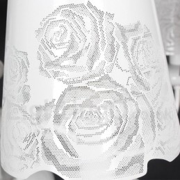 Lampadario moderno contemporaneo a 8 luci in stile candela bianca cava
