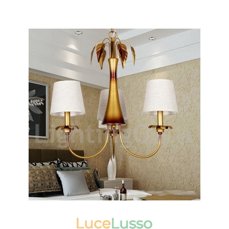 Lampadario a 3 luci in stile rustico moderno e contemporaneo