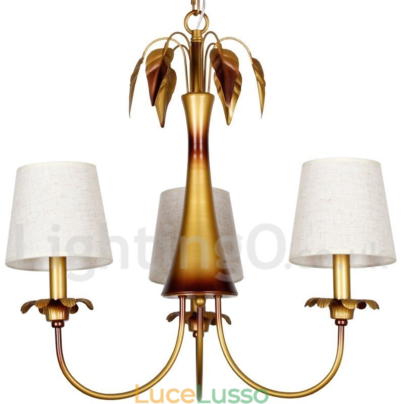 Lampadario a 3 luci in stile rustico moderno e contemporaneo