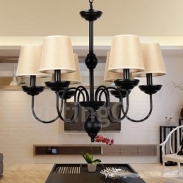 Lampadario in stile rustico retrò contemporaneo a 6 luci