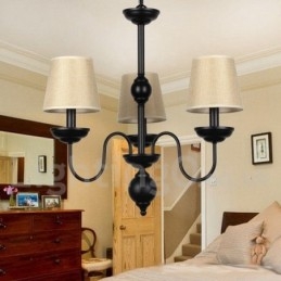 Lampadario in stile rustico retrò contemporaneo a 3 luci