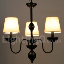 Lampadario in stile rustico retrò contemporaneo a 3 luci