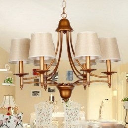 Lampadario a candela in stile mediterraneo retrò rustico a 6 luci
