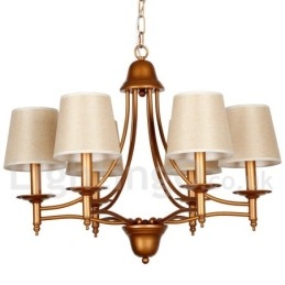 Lampadario a candela in stile mediterraneo retrò rustico a 6 luci