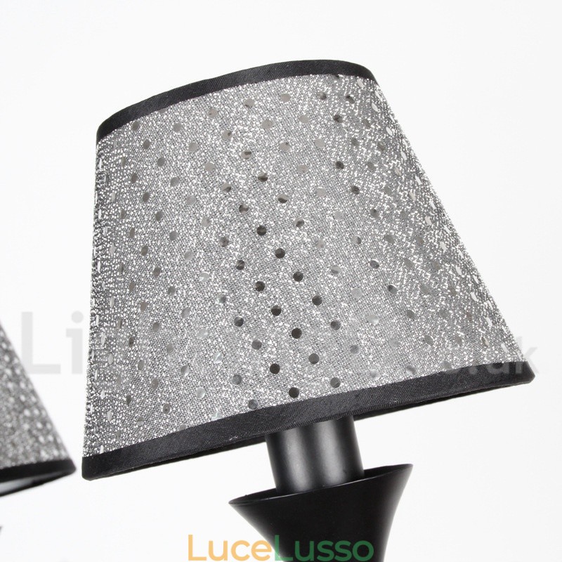 Lampadario in stile rustico moderno contemporaneo retrò nero a 12 luci
