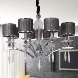 Lampadario moderno contemporaneo a 8 luci in stile candela