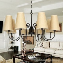 Lampadario in stile candela retrò contemporaneo a 8 luci