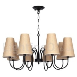 Lampadario in stile candela retrò contemporaneo a 8 luci