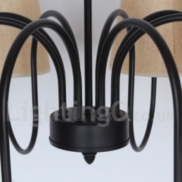 Lampadario in stile candela retrò contemporaneo a 8 luci