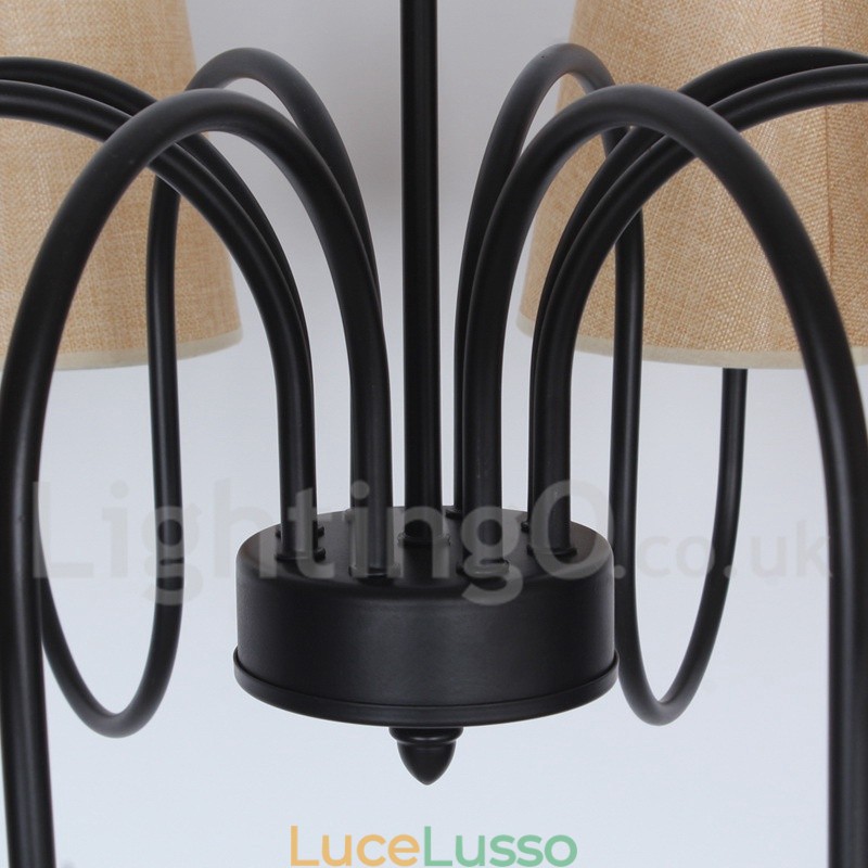 Lampadario in stile candela retrò contemporaneo a 8 luci