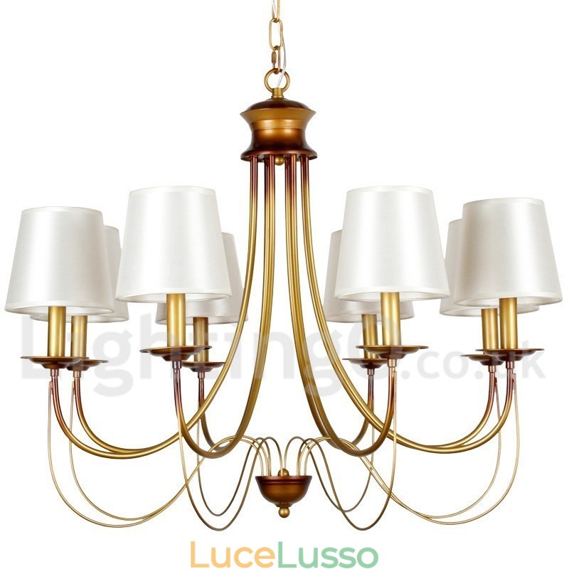 Lampadario a 8 luci in stile rustico mediterraneo moderno e contemporaneo a candela