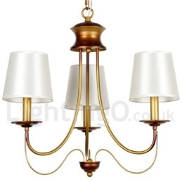 Lampadario a candela in stile mediterraneo rustico e moderno, a 3 luci